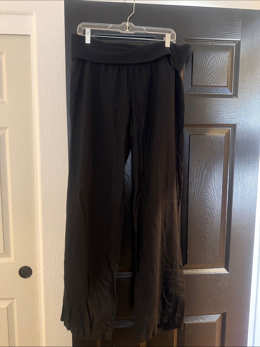 Old Navy Black Wide-Leg Fold-Over Waist Pants